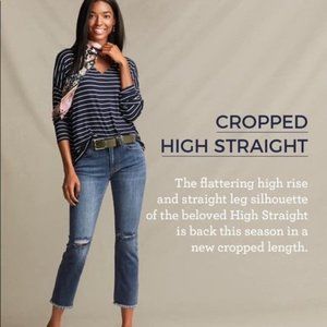 Cabi cropped high straight size 4